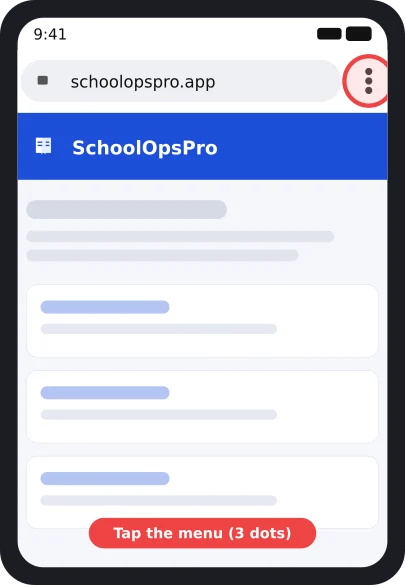 Step 2: Tap the menu